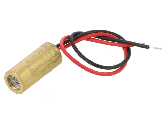 Module: laser; 5mW; rood; kruis; 650nm; 3÷12VDC; 10÷30mA; 45° Module: laser; 5mW; rood; kruis; 650nm; 3÷12VDC; 10÷30mA; 45°